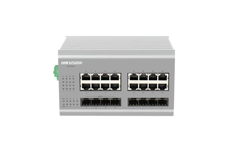 DS-3T2724二层管理型千兆工业交换机（16千兆电口，4千兆光口，4万兆光口）