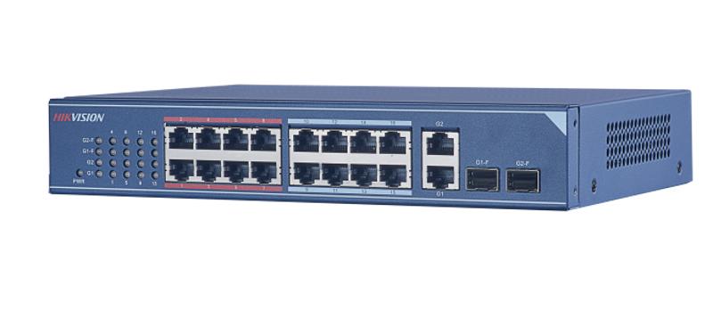 DS-3E0318-E二层非网管百兆交换机（16百兆电+2千兆COMBO）