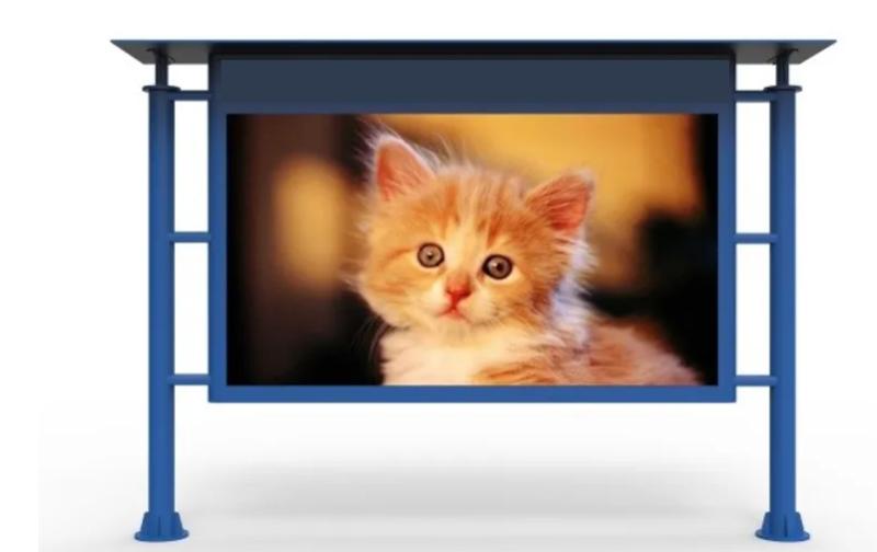 6㎡-户外园区风格行人闯红灯支架LED屏支架