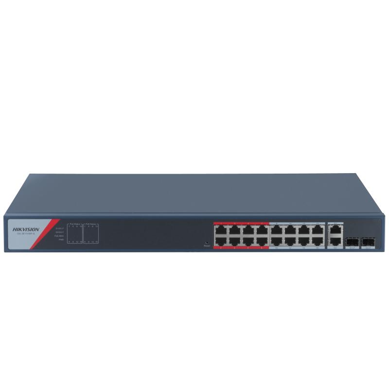DS-3E1318P-S轻网管百兆POE交换机（16百兆POE电+2千兆COMBO）