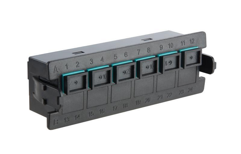 DS-ZMFKSM-6适配器板, SC, 6芯光纤, OM3, 浅绿色, 1只装