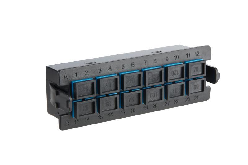 DS-ZMFKSS-12适配器板, SC, 12芯光纤, OS2, 蓝色