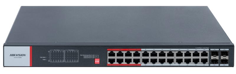 DS-3T0328HP二层非网管百兆工业Hi-PoE交换机(24百兆POE电口，4千兆光口)