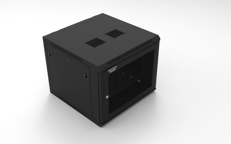 DS-ZRK-9(网孔门)布线机柜，9U，网孔门，600毫米(宽) x 600毫米(深) x 500毫米(高)，含6口PDU及1块层板