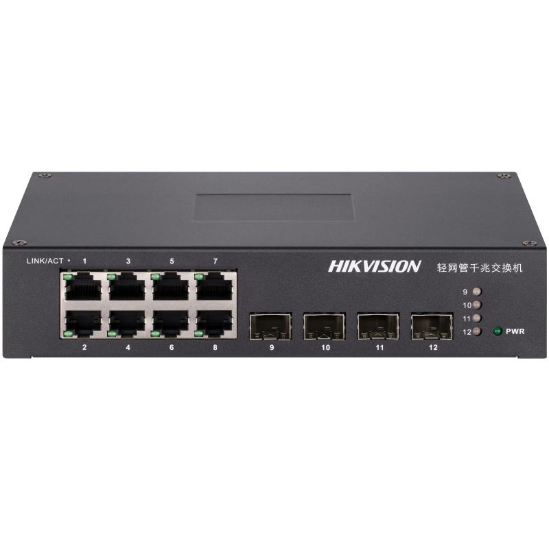 DS-3T1512轻网管千兆工业交换机（8千兆电口，4千兆光口）
