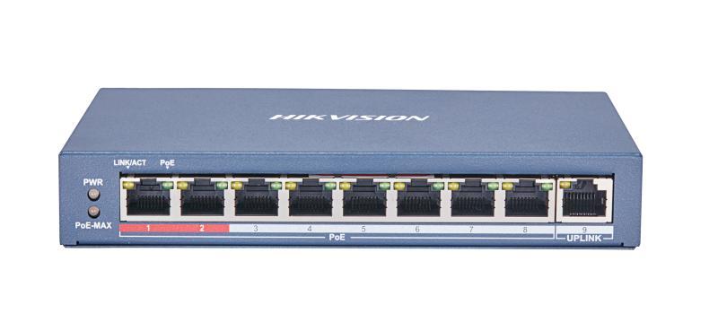 DS-3E0109P-S(C)二层非网管全百兆POE交换机（8百兆POE电+1百兆电）
