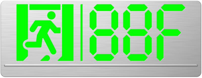 HK-BLJC-1LROEII0.5W-6165(出口+楼层)集电集控型标志灯具